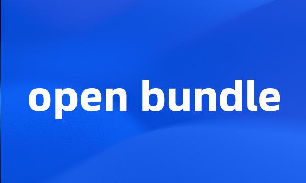 open bundle