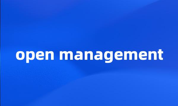 open management