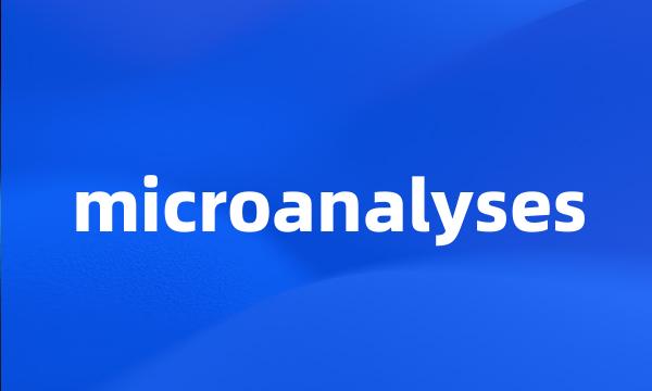 microanalyses