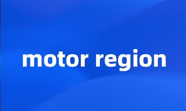 motor region