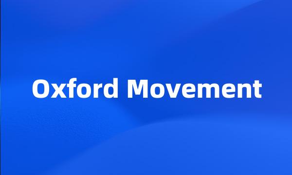 Oxford Movement