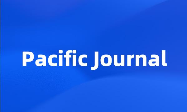 Pacific Journal