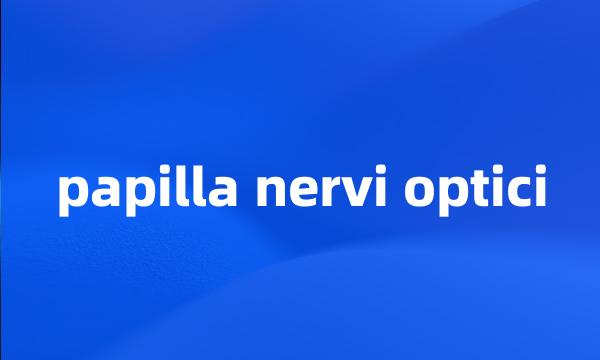 papilla nervi optici