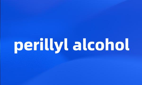 perillyl alcohol