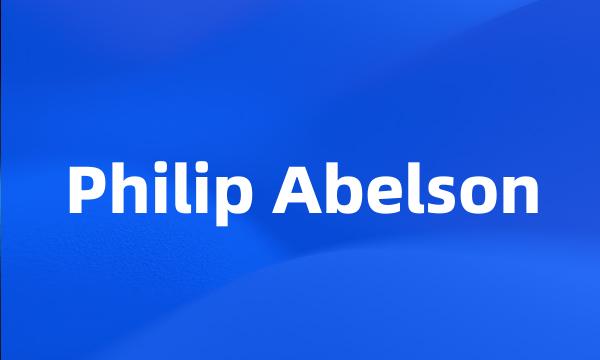 Philip Abelson