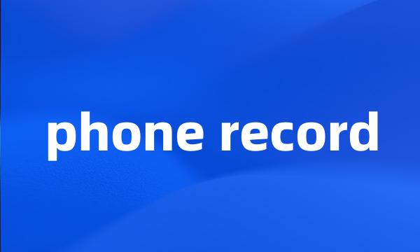 phone record