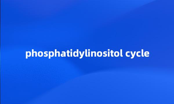 phosphatidylinositol cycle