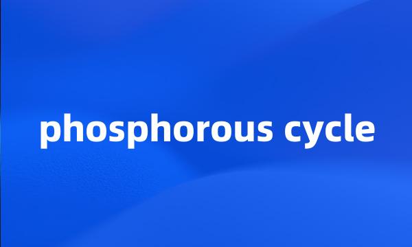 phosphorous cycle