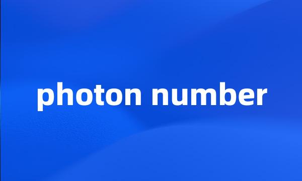 photon number