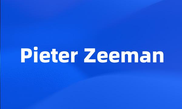 Pieter Zeeman