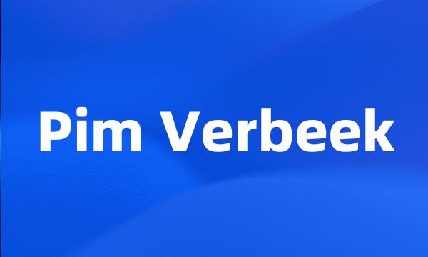 Pim Verbeek