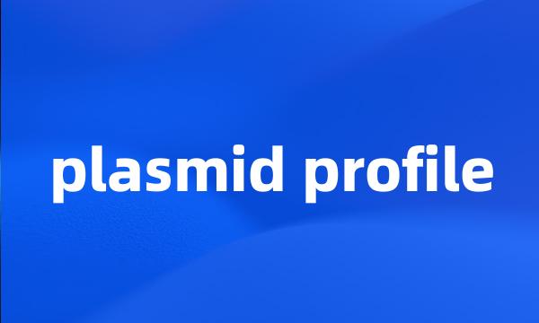 plasmid profile