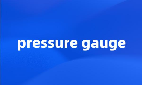 pressure gauge