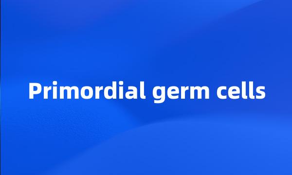 Primordial germ cells