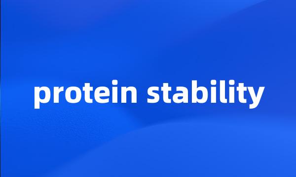 protein stability