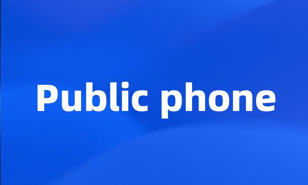 Public phone