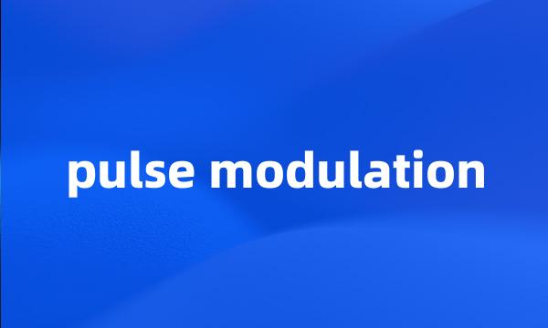 pulse modulation