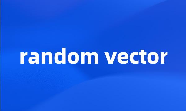 random vector