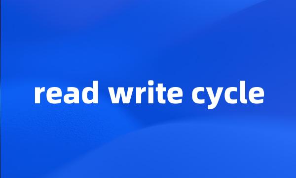 read write cycle