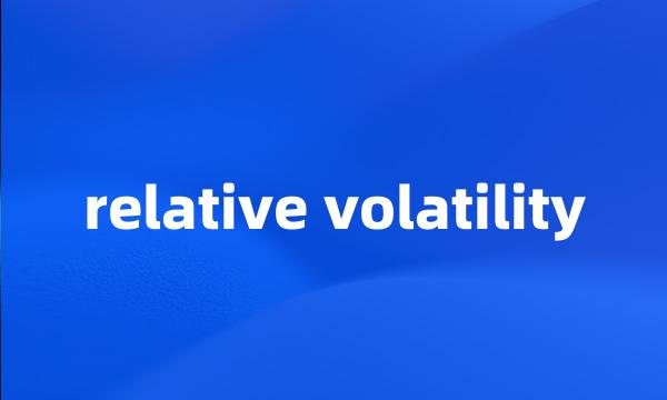 relative volatility