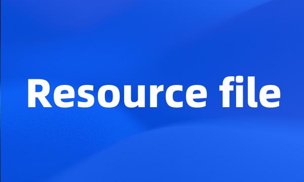 Resource file