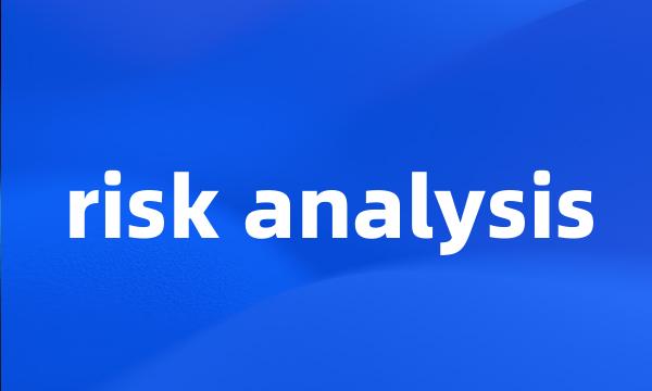 risk analysis