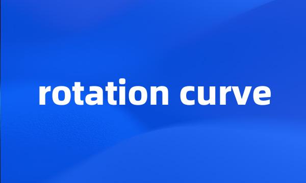 rotation curve