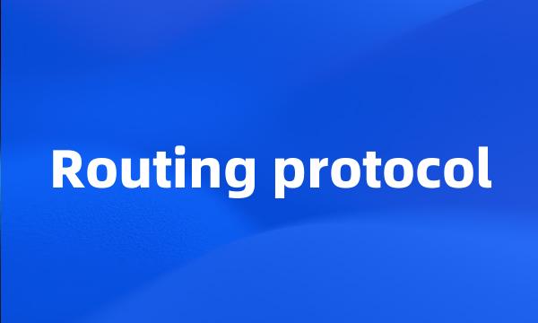 Routing protocol