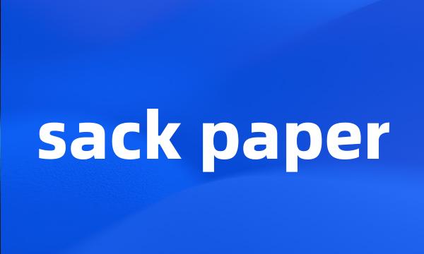 sack paper