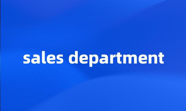 sales department