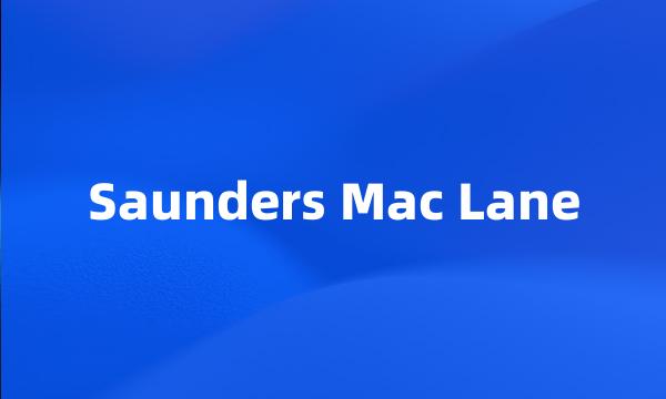 Saunders Mac Lane