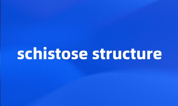 schistose structure