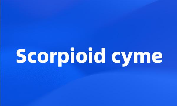 Scorpioid cyme