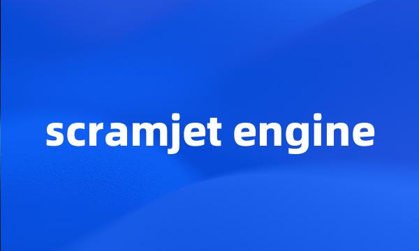 scramjet engine