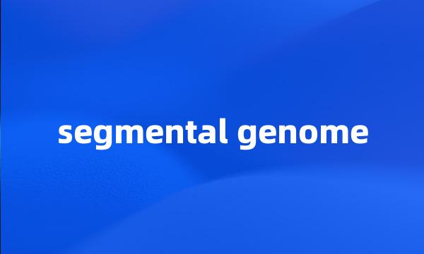 segmental genome