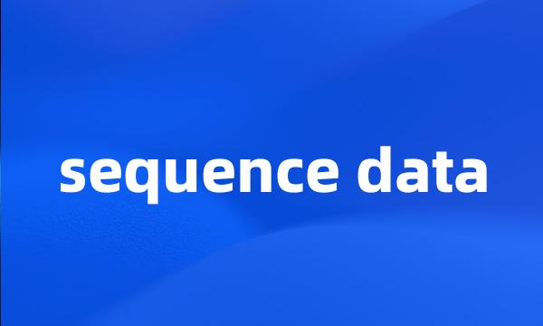 sequence data