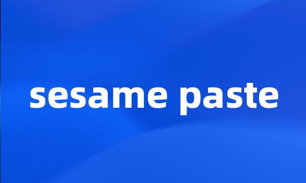 sesame paste