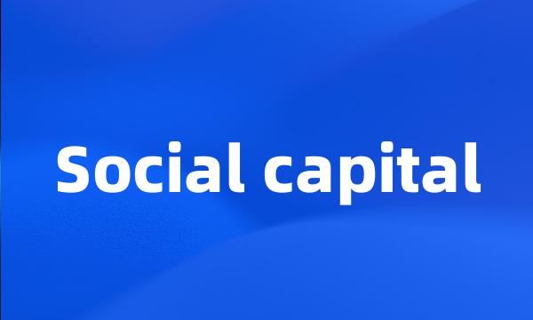 Social capital