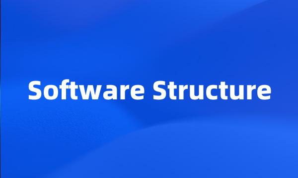 Software Structure