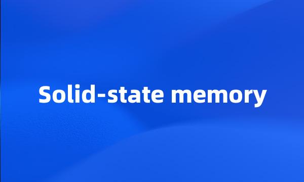 Solid-state memory