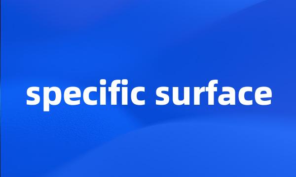 specific surface