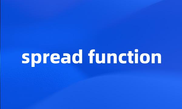 spread function