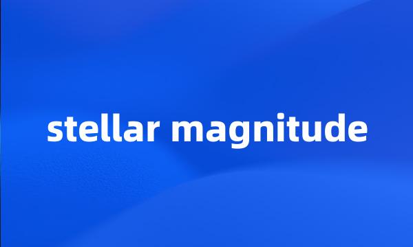 stellar magnitude