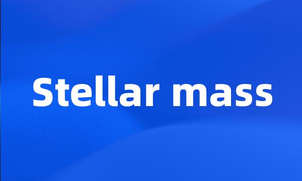 Stellar mass