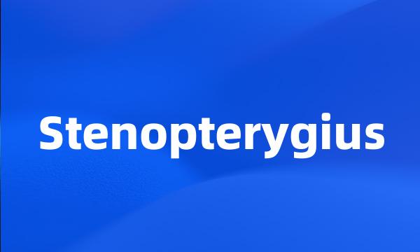 Stenopterygius