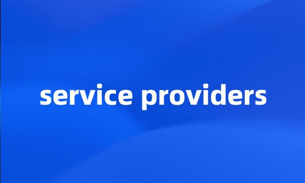 service providers