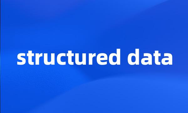 structured data