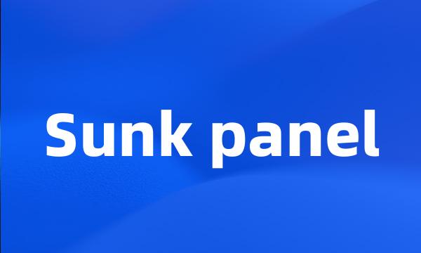 Sunk panel