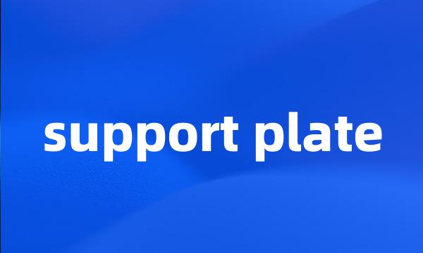 support plate