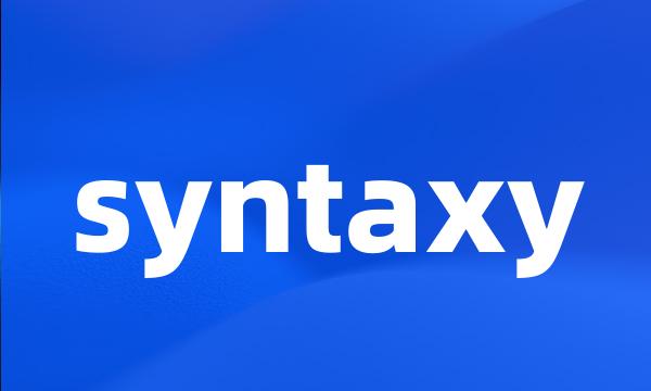 syntaxy